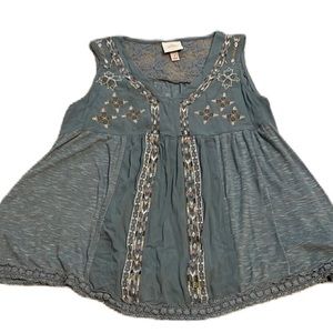 💙 Knox Rose sleeveless top tank with lace back detail / S / Blue 💙